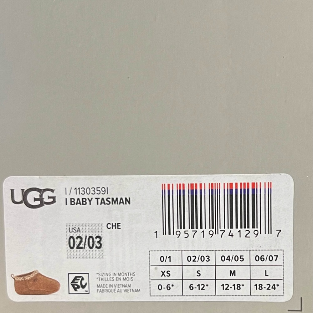 UGG • Chestnut First Shoes Tasman Slippers Includes Box - Picture 9 of 9